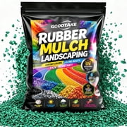 GOODTAKE Green Rubber Mulch 2 lbs   Playground Rubber Mulch for Landscaping, Garden Pathways   Non-Toxic, Shock Absorbing, Weather Resistant   Indoor & Outdoor Use Green, 2 lb