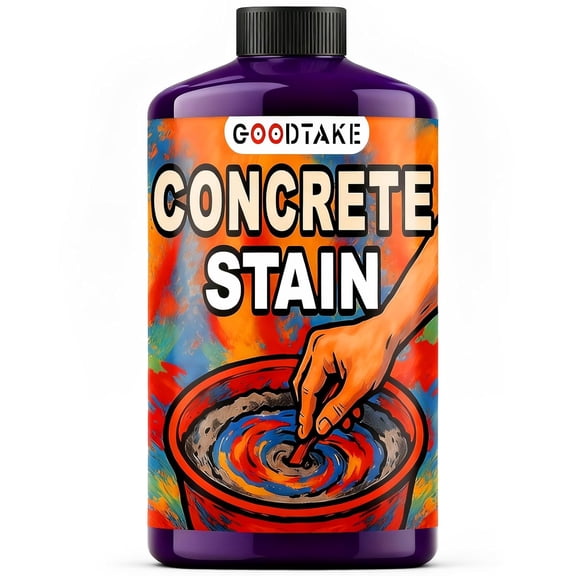 GOODTAKE Liquid Cement Color | Concrete & Cement Dye Colorant | 10 oz (300 ml) | Water-Based | Concentrate | Dye, Tint, Pigment | Odorless & Non-Toxic |for Mortar, Grout, Gypsum (Purple, 10 oz)
