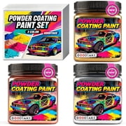 GOODTAKE Metallic Powder Coating Kit Gold, Silver, Rose Gold | 3 Colors Premium Powder Coat Paint for Metal & Crafts | Ideal for Laser Engraving, Jig Heads, DIY & Touch Up Projects - 4oz Each Color