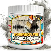 GOODTAKE Multi-Purpose Soundproofing & Fire Retardant Paint   Sound Dampening Acoustic Coating for Walls, Ceilings, Floors   Vibration & Noise Reduction for Home Theater, Bedroom, Studio   20 oz