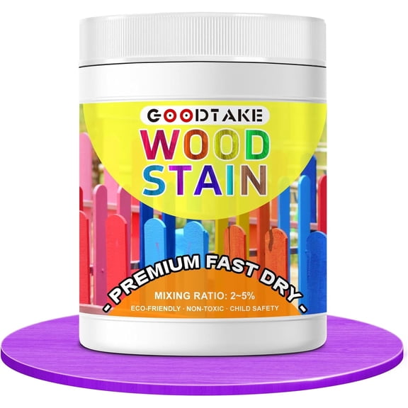 GOODTAKE Purple Wood Stain, Water Based, Fast Dry, Vibrant Color, 16 oz