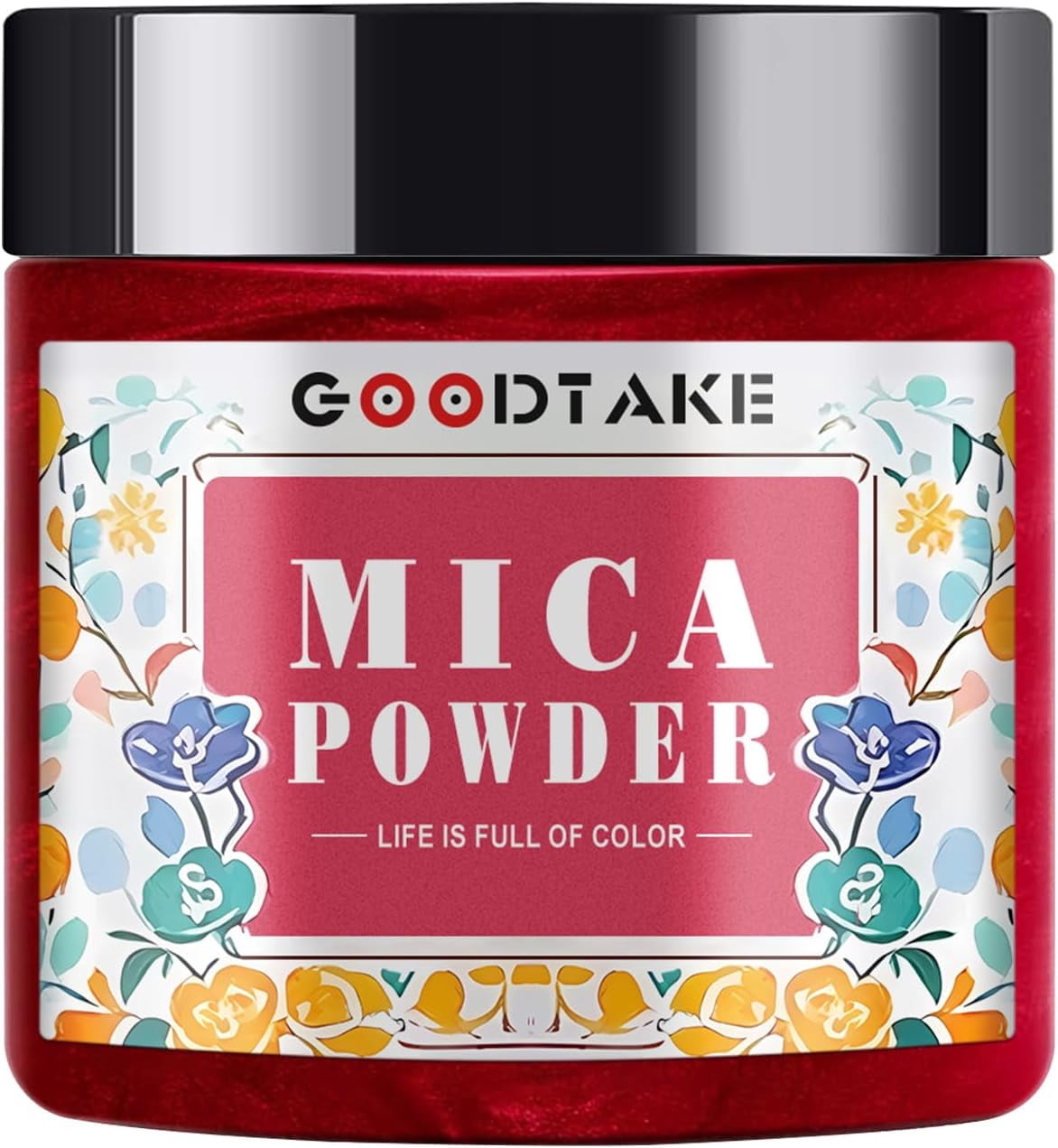 GOODTAKE Red Mica Powder – Mica Powder for Resin, Candle Making, Soap Making – Mica Pigment Powder – Soap Making Dye – for Nail Polish, Eye Shadow, Slime Mica Powders (Red, 4 oz)