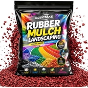 GOODTAKE Red Rubber Mulch 2 lbs   Playground Rubber Mulch for Landscaping, Garden Pathways   Non-Toxic, Shock Absorbing, Weather Resistant   Indoor & Outdoor Use Red, 2 lb