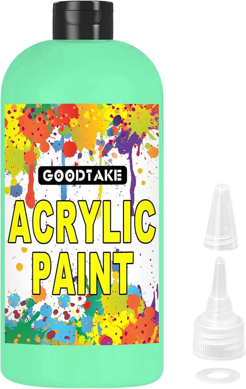 GOODTAKE Turquoise Acrylic Paint - 17 fl. oz (500ml) Rich, Vibrant Acrylic Craft Paint for Art & Craft Projects - Durable, Non-Toxic,and Easy to Mix & Apply and Perfect for Various Surfaces Turquoise