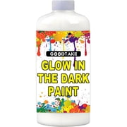 GOODTAKE White Glows Blue Glow Paint - High Intensity Glow in Dark Paint | Blacklight Reactive Neon UV Paints | Non-Toxic for Walls, Models & DIY Night Projects White Glows Blue, 35 Fl Oz