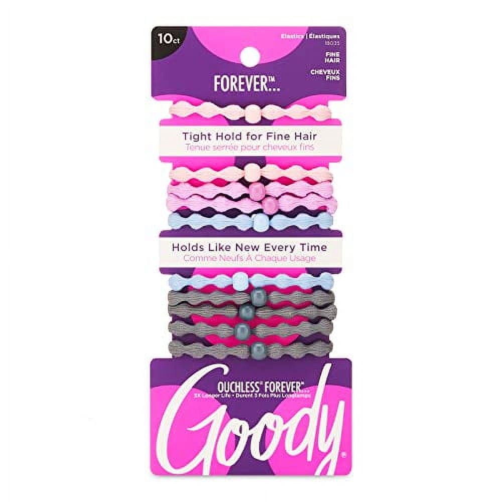 GOODY Ouchless Forever Elastics, Hair Accessories for Men, Women, Boys