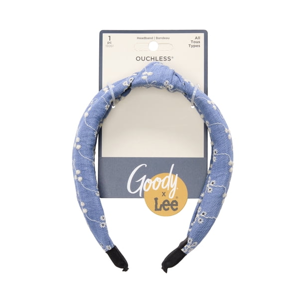 Goody x Lee Denim Knot Headband, All Day Comfort, All Hair Types