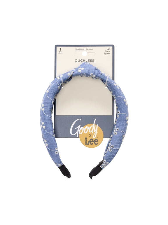 x Lee Denim Knot Headband, All Day Comfort, All Hair Types, 1 Count