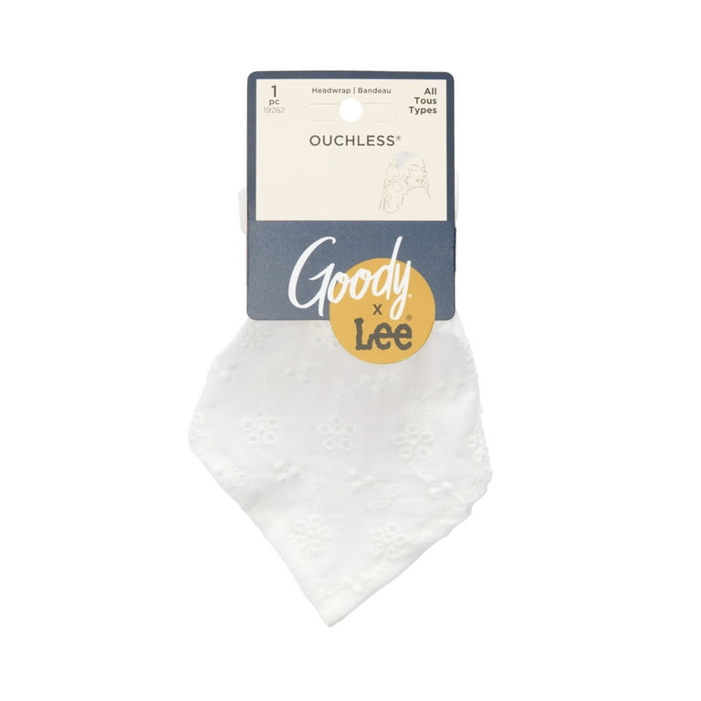 Goody x Lee White Eyelet Headwrap, All Day Comfort, All Hair Types