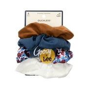 Goody Lee Ouchless Scrunchies, Mixed Colors, No Damage for All Hair Types, 4 Count