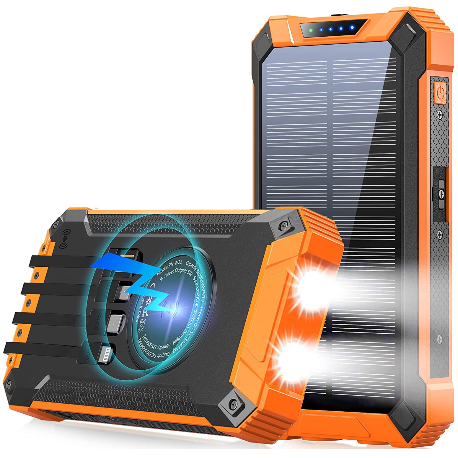 Solar Power Bank 10000/20000mAh Mini Lade Handy Externe Batterie