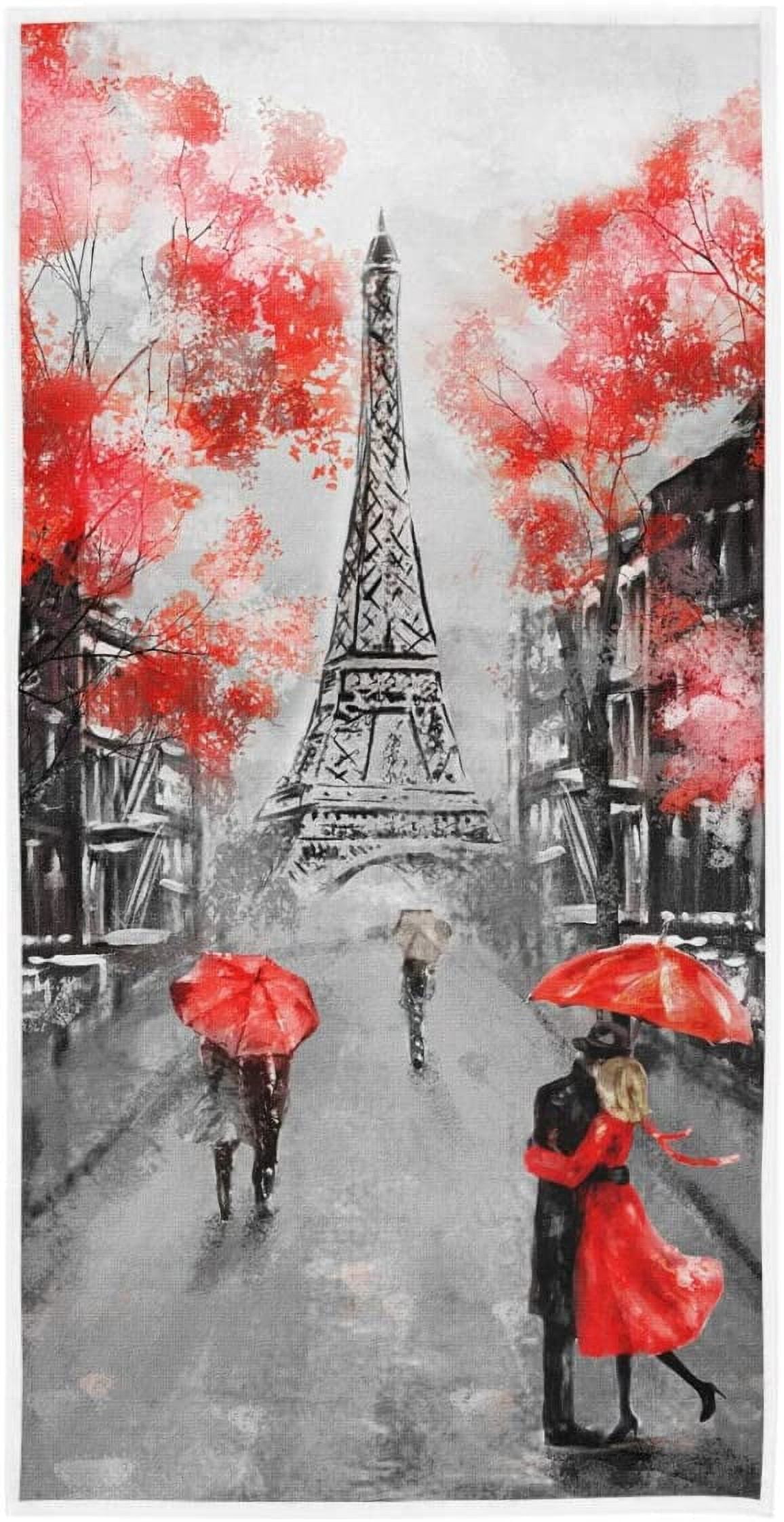 GOOESING Stylish Romantic Paris Streetscape Eiffel Tower Soft ...