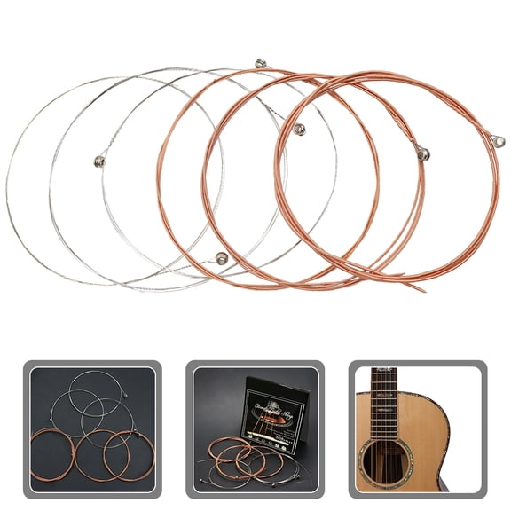 GOOHOCHY 1 Bag Acoustic Guitar Strings Folk Guitar Strings Replacement Instrument Strings