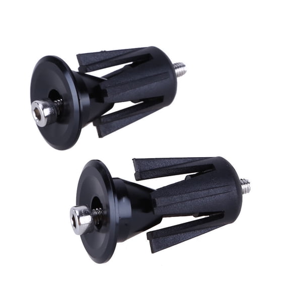 GETAJGHSD Black Aluminum Alloy Bike Handlebar End Caps Plugs, 1 Pair for Grip