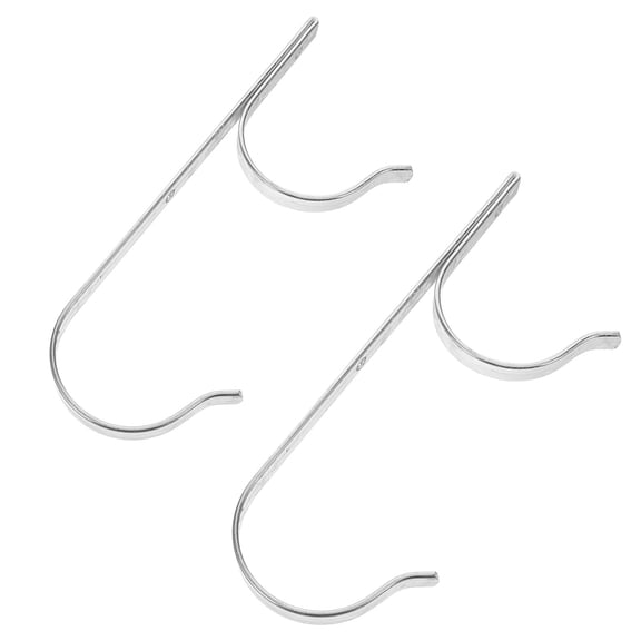 GOOHOCHY Heavy Duty Aluminum Alloy Pool Pole Hanger Set, 1 Pair Storage Hooks for Telescopic Poles, Skimmers, Nets, Brushes, Pool Cleaning Tools