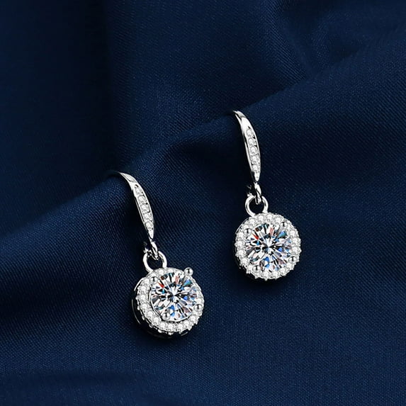 Mobutofu Earrings Small Dangle 1 Pair Silver 0.8x0.4in