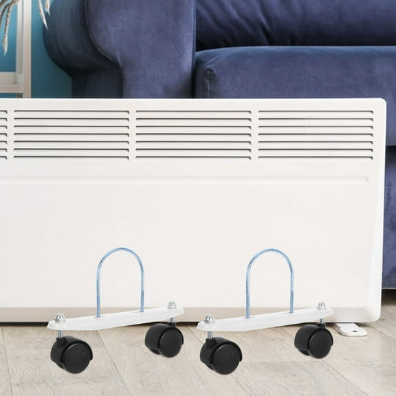 GOOHOCHY 1 Pair of Universal Mobile Pulley Brackets with Swivel Casters for Oil Filled Radiator and Patio Gas Heater Replacement Parts