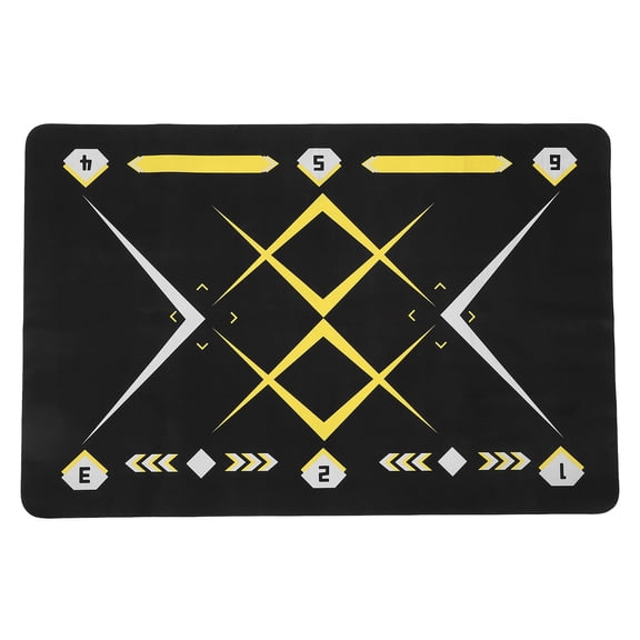 GOOHOCHY Portable Soccer Training Mat Black Polyester Football Practice Mat for Skill Development 1 Piece