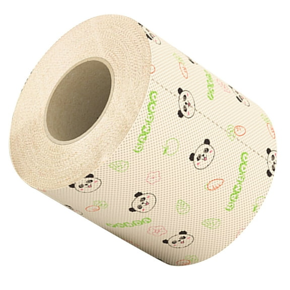 GOOHOCHY 1 Roll Of Bamboo Toilet Paper With Panda Print Decorative Toilet Paper Roll Paper Towel For Bathroom Toilet Paper Tissue