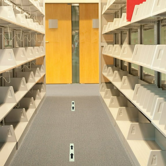 GOOHOCHY 1 Roll Of Sign Sticker Gym Floor Stickers Reflective Arrow Markers Plastic Directional Marking Tape Sign Floor Sticker Floor Marking Stickers