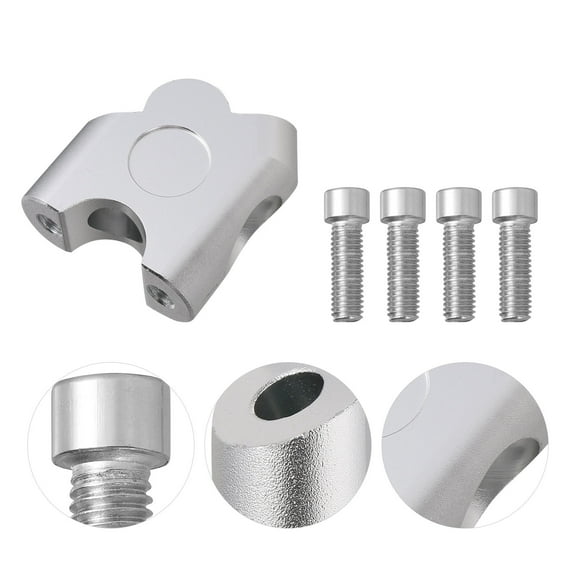 GOOHOCHY 1 Set 5.8X2.0In Silver Handlebar Riser with Anodized Surface Finish for Motorcycle Riders