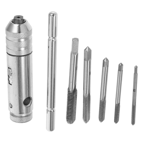 GOOHOCHY 1 Set Adjustable Ratcheting Tap Wrench with -M8 Thread Screw -Handle Tap Holder High Torque Tapping Tool Extended T-Handle Design for Comfortable Operation