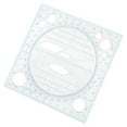 thumbnail image 1 of GOOHOCHY 1 Set Blue Plastic Square Drawing Ruler for Geometric Figure Drawing, 1 of 8