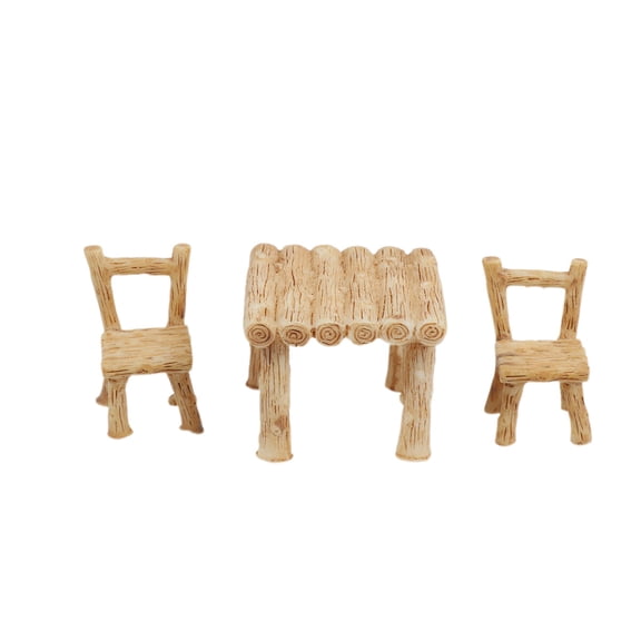 GOOHOCHY Miniature Garden Ornaments Kit Hand Painted Resin Craft Miniatures for Decoration Khaki 1 Set