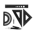 thumbnail image 1 of GOOHOCHY 1 Set Geometry Ruler Set Scale Ruler Triangle Rulers Comprehensive Math Drafting Tools with Protractor Metal Geometry Kit for Precise Measurements, 1 of 7