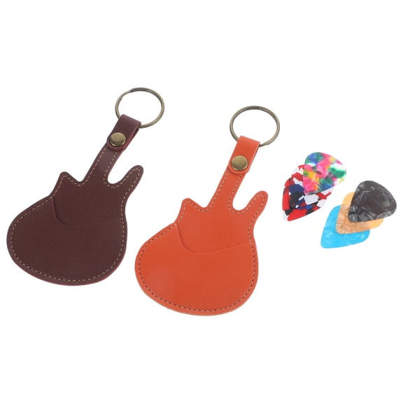 GOOHOCHY Pick Holders Wood 2Pcs 5.4x2.9in