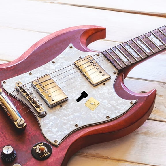 GOOHOCHY Guitar String Retainer Set, Zinc Alloy Metal Headstock String Press for Guitar and Bass, String Holder Accessory