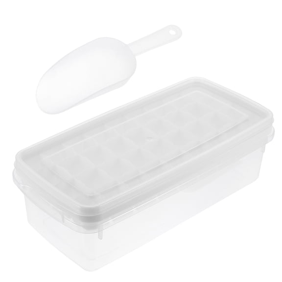 GOOHOCHY White Silicone Ice Cube Molds Set for Parties and Jelly Making, Perfect Organizer for Drinks