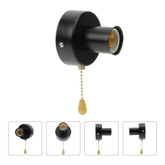 GOOHOCHY 1 Set Lamp Holder Converter Pull Chain for Light Fixture for Ceiling Light Bar 8x8cm