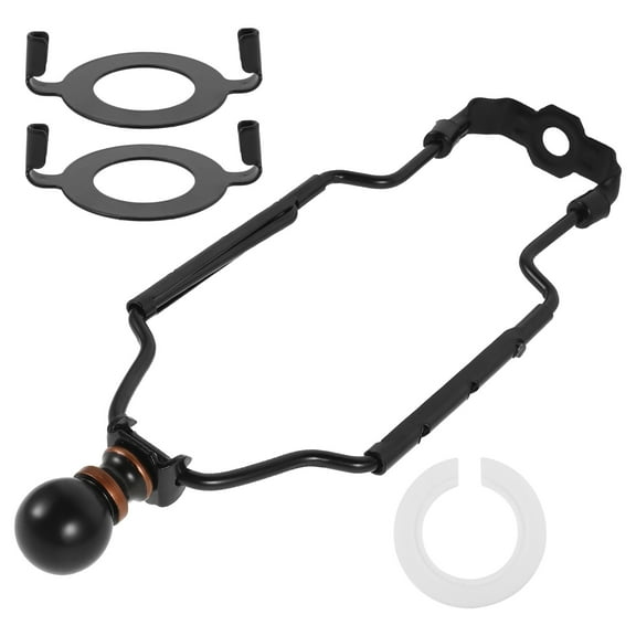 GOOHOCHY Detachable Lamp Shade Bracket Holder Lampshade Harp Holder Iron Black 1 Set