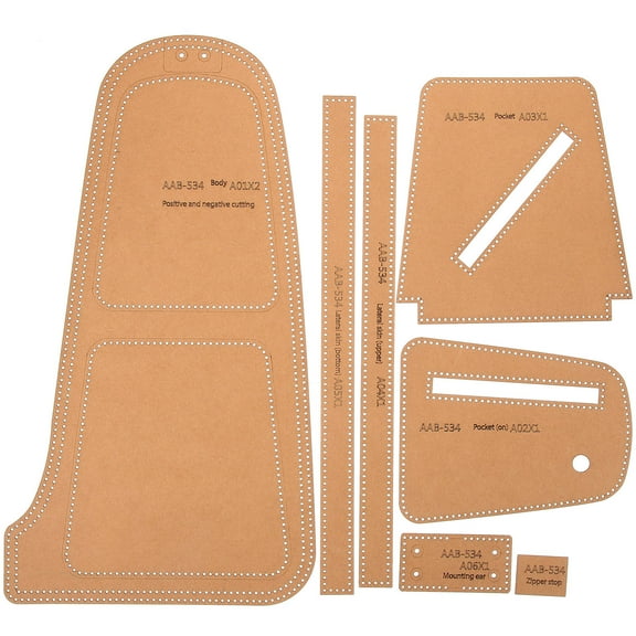 GOOHOCHY Bag Templates Chest Bag Template Kraft Linerboard 1 Set 14.6X7.9X0.04In
