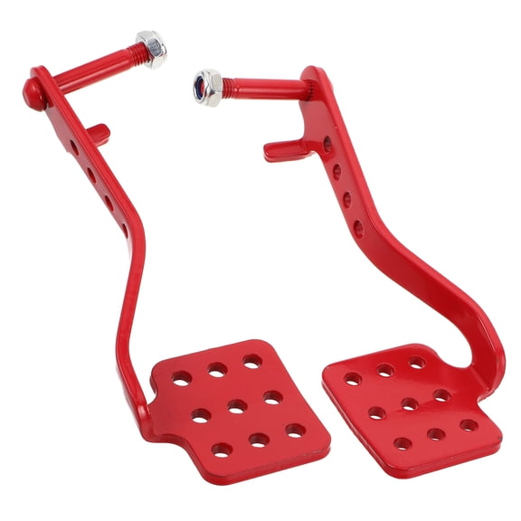 Mobutofu 1Set Red Metal Go Kart Brake Throttle Pedal Kit Reliable Durable Racing Footrest Accessory