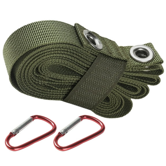 GOOHOCHY 1 Set Portable Camping Hanger Polyester 315x2cm Army Green For Indoor Family Life