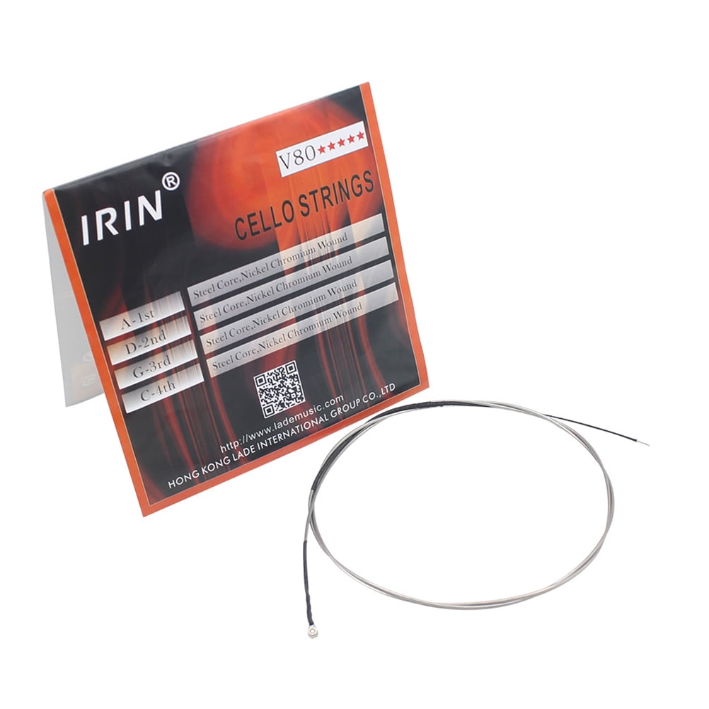 GOOHOCHY 1 Set Professional Cello Strings Cello Accessories Steel Wire String Cello Supplies for Professional Use (Silver)