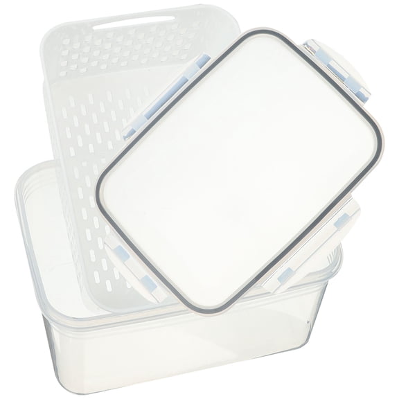 GOOHOCHY 1 Set of Bin with Lid Clear Organizer Bins for Space Saving Kitchen Use