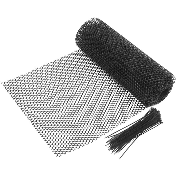 GOOHOCHY 1Set Lightweight Black Plastic Mesh Garden Fence for Decorative and Animal Barrier Use