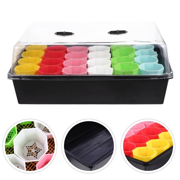 GOOHOCHY Plant Propagation Starter Kit with Tray and Pots for Seed Starting, Growing, and Gardening