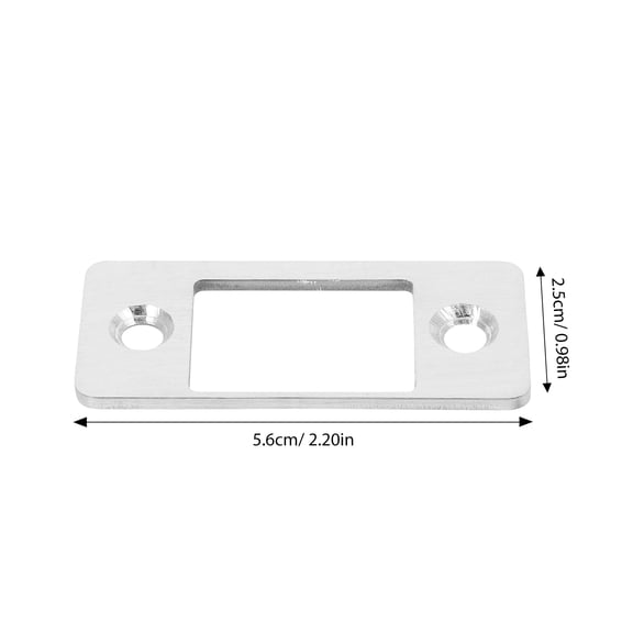 GOOHOCHY Stainless Steel Door Latch Striker Plate Set for Front Door Security, Exterior Metal Reinforcement Strike Plates