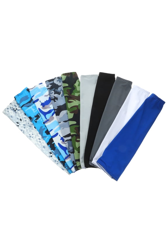 10 Pairs Unisex Arm Sleeves UV Sleeves Long Arm Sleeves Cooling Sleeves Arm Covers