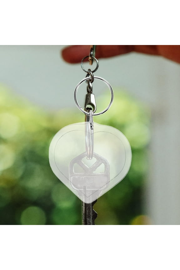 Small Heart-Shaped Keychain Acrylic 10Pcs