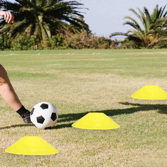 GOOHOCHY 10 Pcs Agility Cones for Training Flexible Football Roadblock