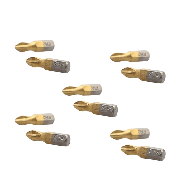 Mobutofu 10Pcs Driver Bits with Titanium Coating Alloy Steel for Craft Use Assorted Color