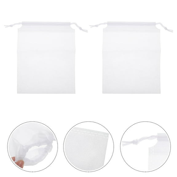 GOOHOCHY  10 Pcs Bait Bag Mesh Fish Net Crabbing Storage Bags Fishnets White