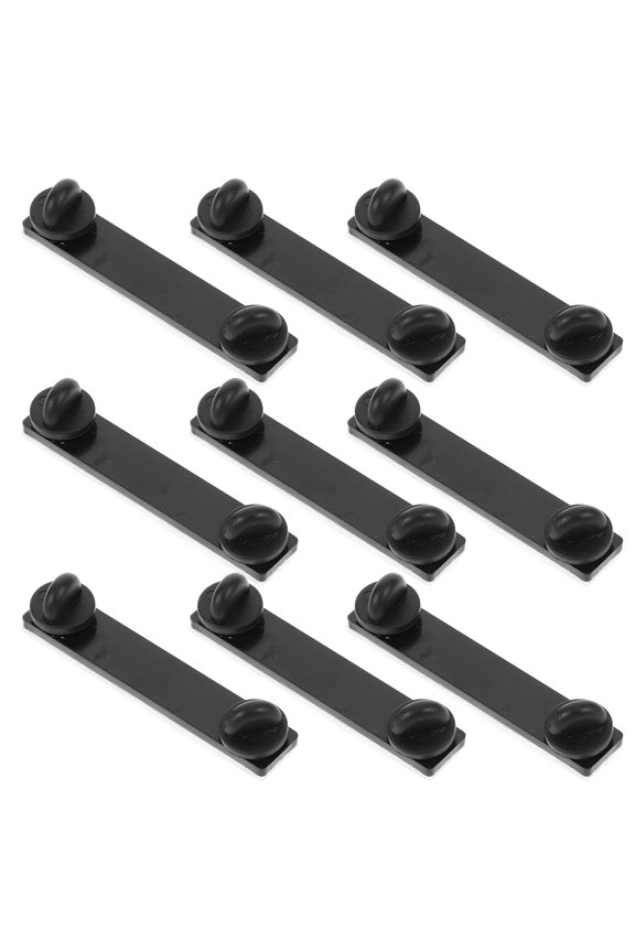 10 Pcs Brooch Back Pin Locking Backs Craft Stainless Man Black