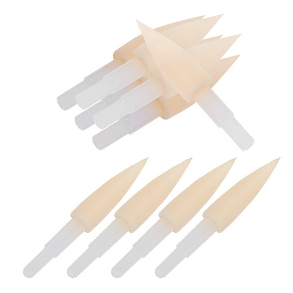 GOOHOCHY  10 Pcs Calligraphy Brush Pen Tips Refills Sponge Heads Replacement White