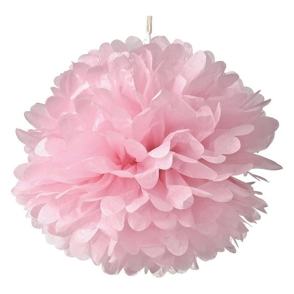 FUEENIRVA Paper Pom Poms Tissue Pom Poms Light Pink 10Pcs